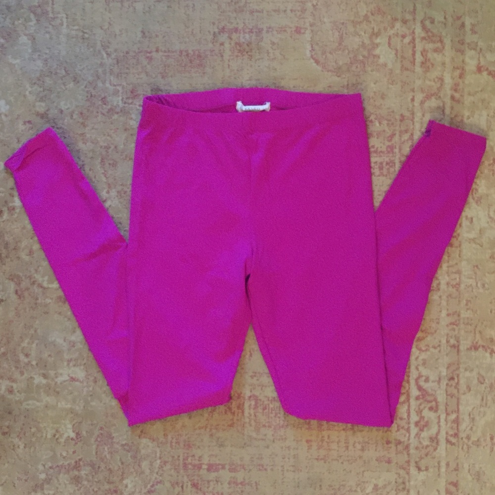 Bright purple fuschia festival leggings